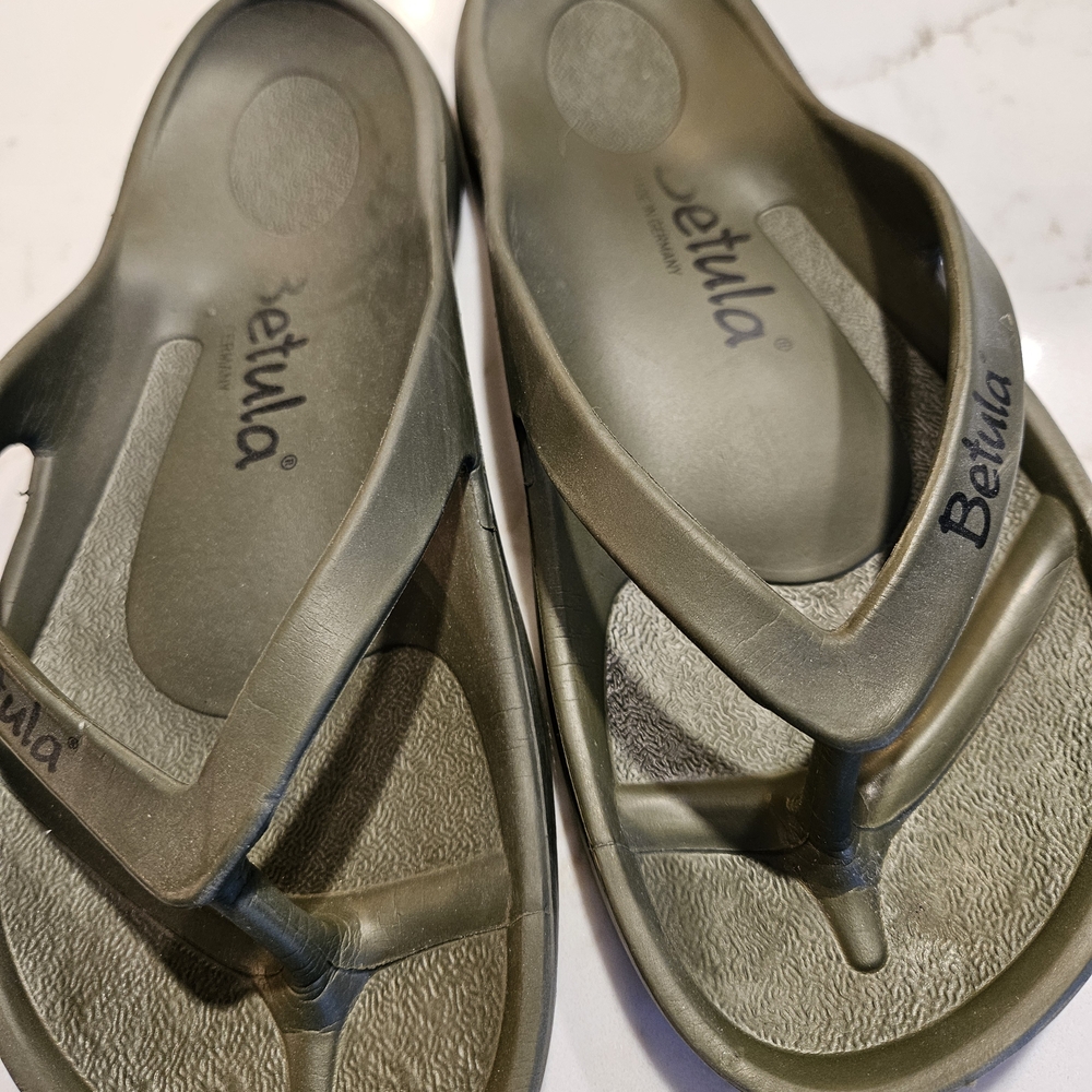Betula Olive Green Women's Thong Sandals